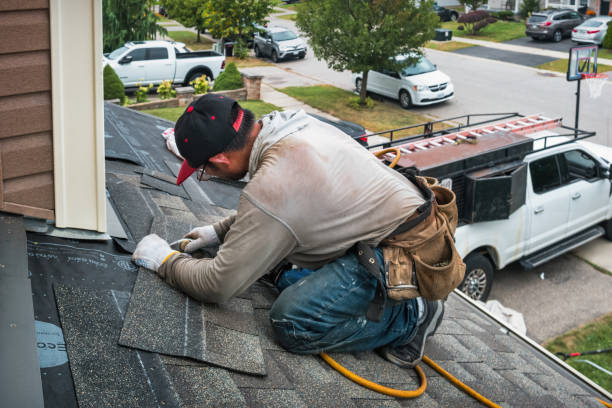 Professional Emergency Roof Repair technician working in Sand Lake, NY